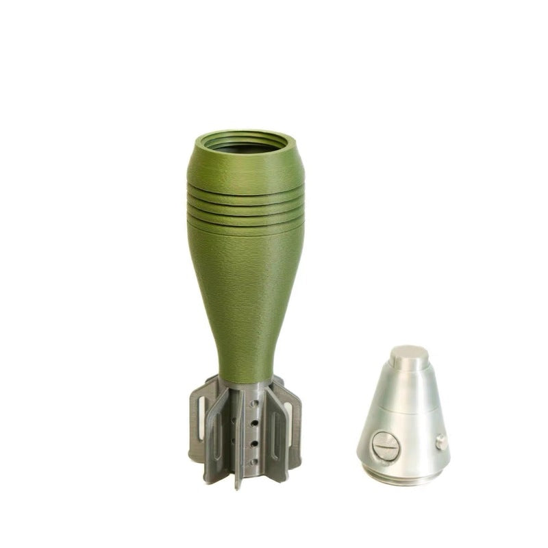 60mm Mortar Shell M2 Pen Holder - Realistic 3D Printed Replica for Office Desk, Home Study Assembly, Storage & Decoration Gift