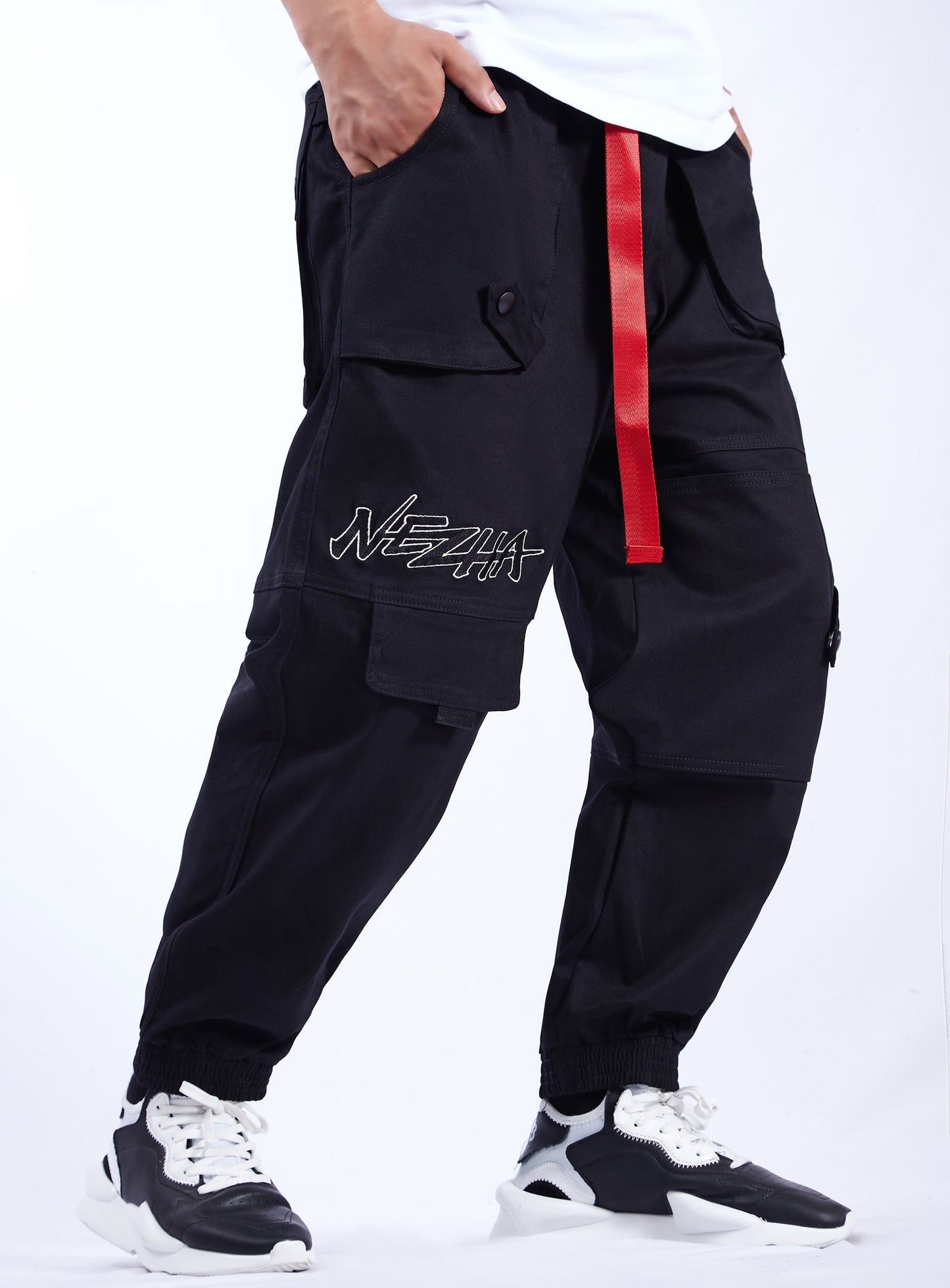 IBP332 Yin Yang Schwarze Cargohose