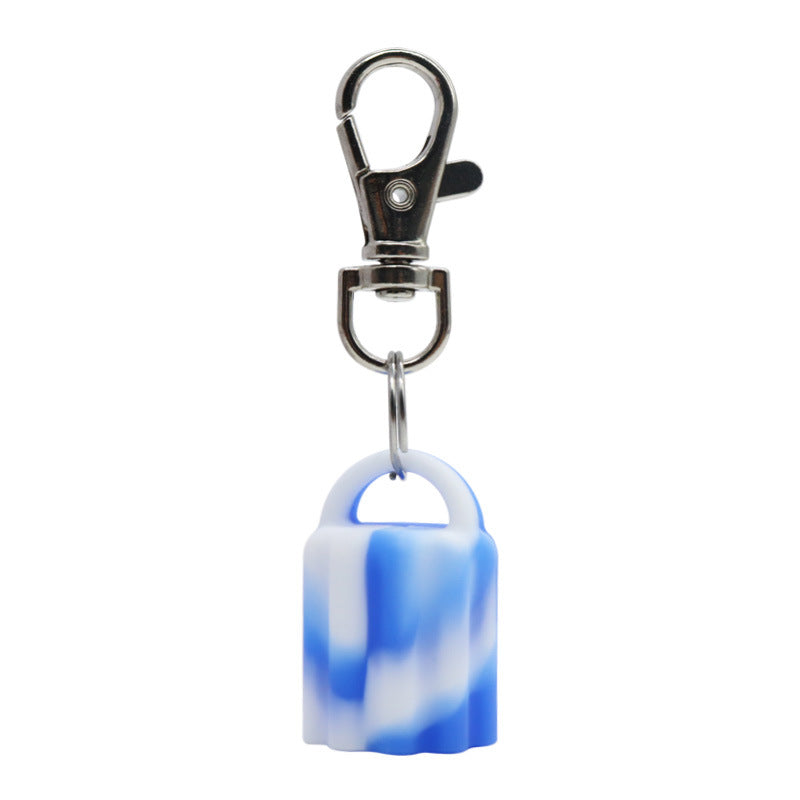 Silicone Universal Lip Gloss Keychain Silicone Cap Lipstick Cover