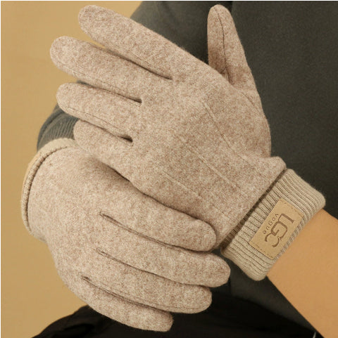 Cashmere-look Men's Winter Thermal Gloves