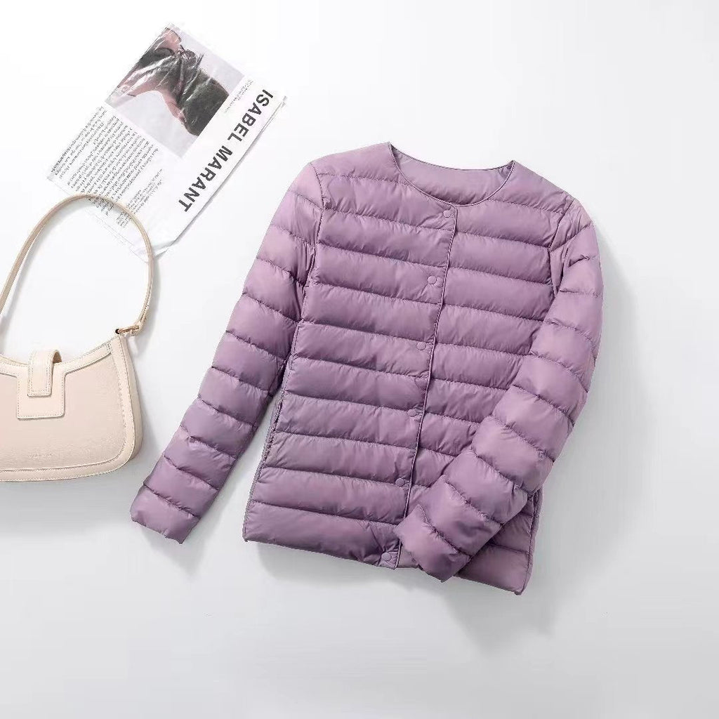 Womens Lightweight White Duck Down Jacket