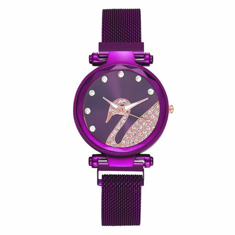 Starry Sky Womens Watch Lazy Little Swan Ladies Timepiece