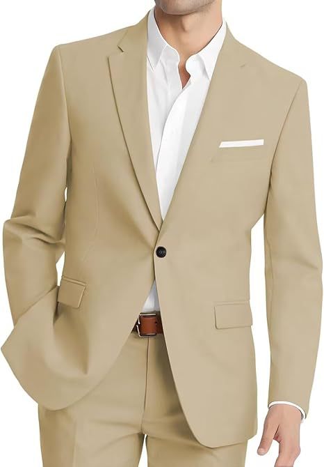 Mens Korean-style Slim-fit Two-piece Suit