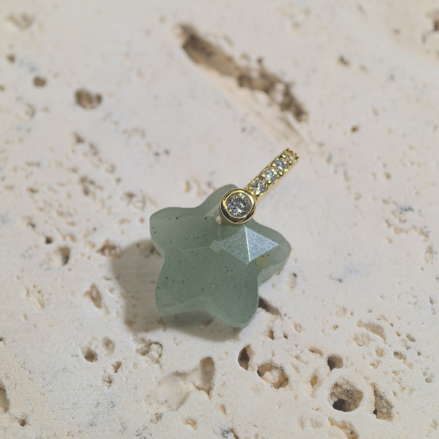 Natural Stone Cut-surface Star Pendant Five-pointed Star Charm