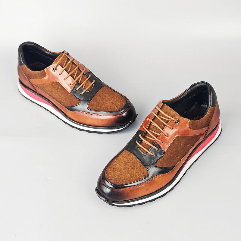 Retro-style British Casual Mens Leather Shoes