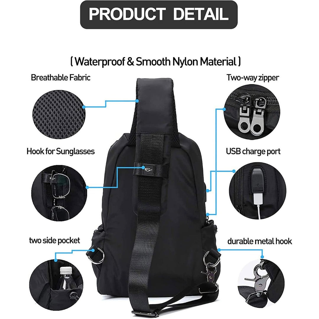 Chest bag, chest purse, fanny pack, fanny pack crossbody unisex, trekking multifunctional anti-theft single belt tactical Crossbody bag, fanny pack suitable for walking bike travel cycling