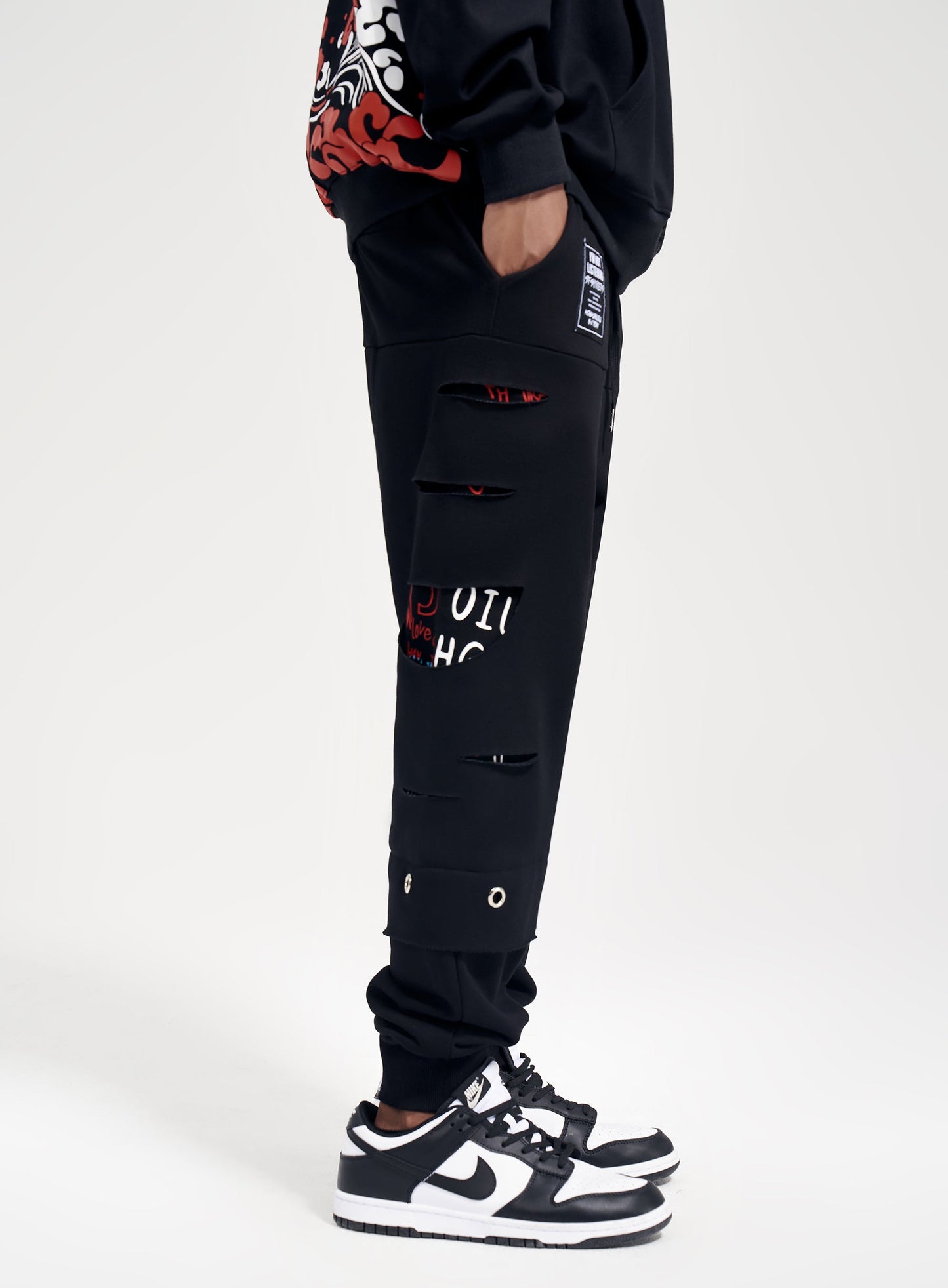 BF860 Pantalon de survêtement déchiré