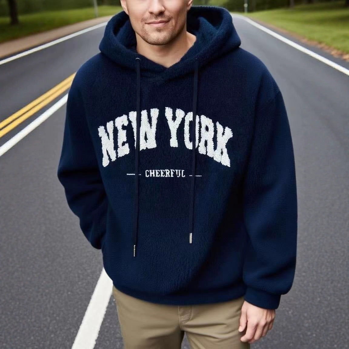 Casual Sporty Hooded Sweatshirt With Drawstring