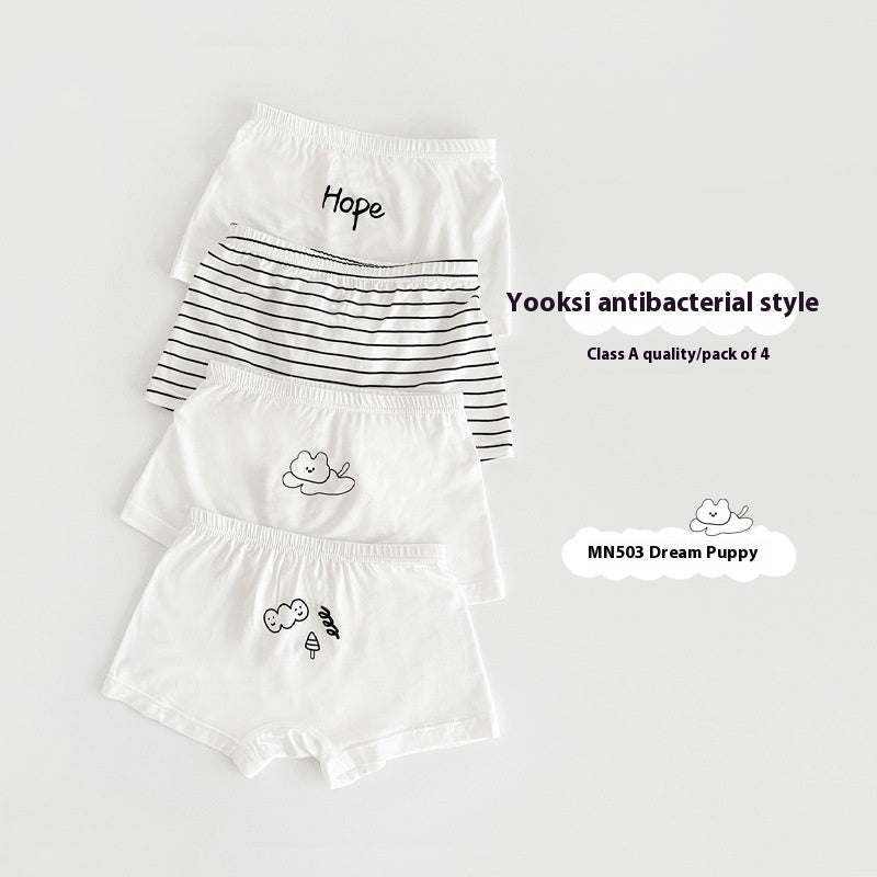 Children's Underwear Class A Pure Cotton Antibacterial Cartoon Boy