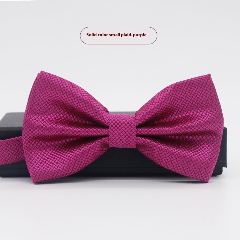 Men's Solid Color Formal Wear Wedding Business Casual Groom Groomsman Bow Tie