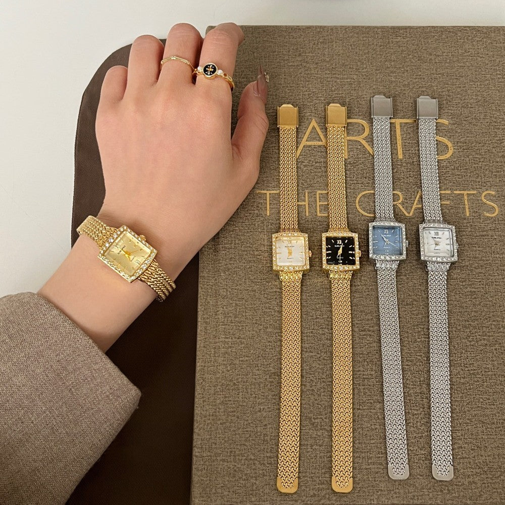 Chanel-style Vintage High-end Mother-of-pearl Watch For Women