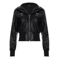 Retro Workwear Zipper Leather Jacket Coat