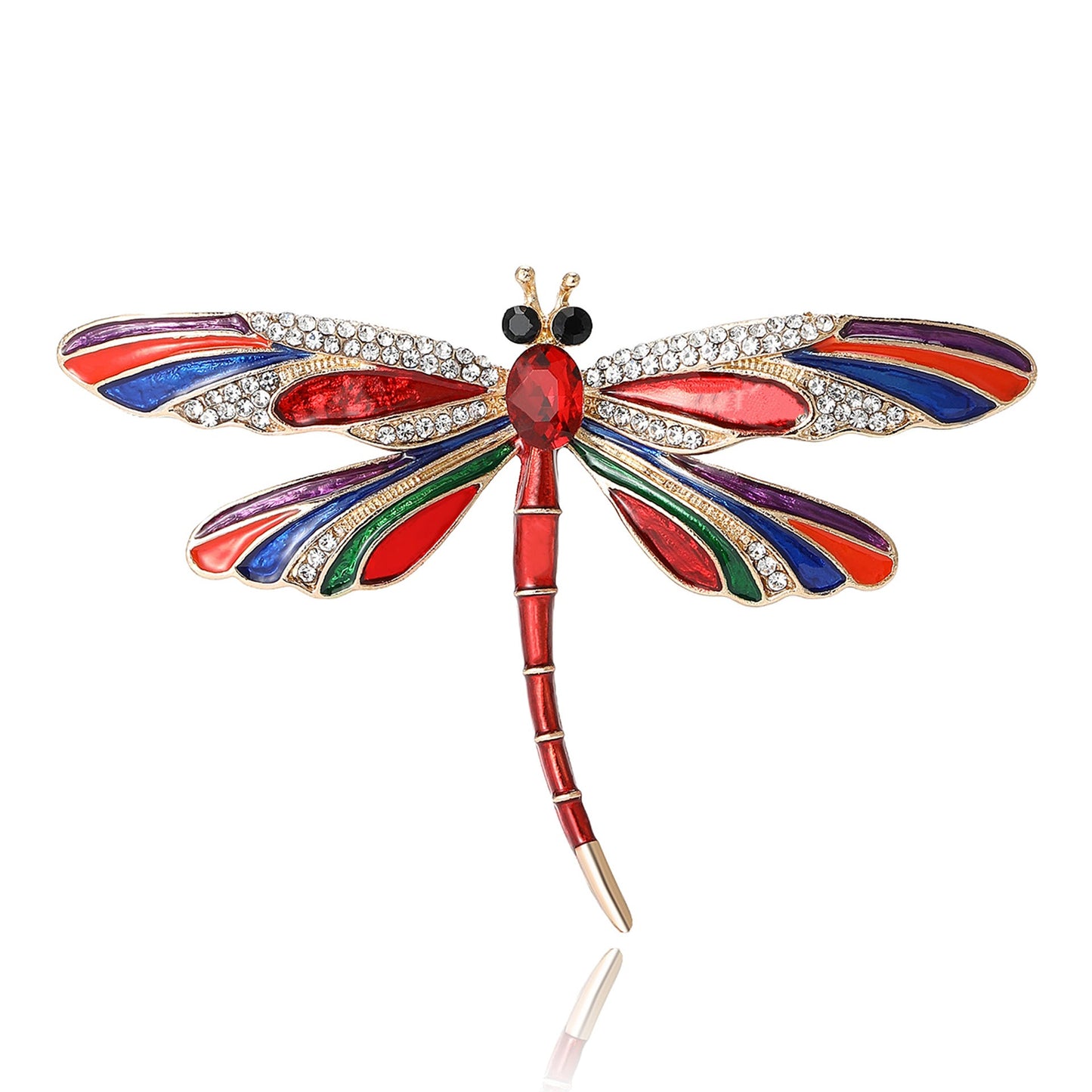 Creative Alloy Enamel Dragonfly Brooch For Women