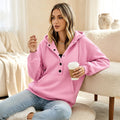 Women's Loose-Fit Pullover Hoodie with Pockets