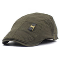 Leather Strap Jeans Button Men And Women Retro Peaked Cap