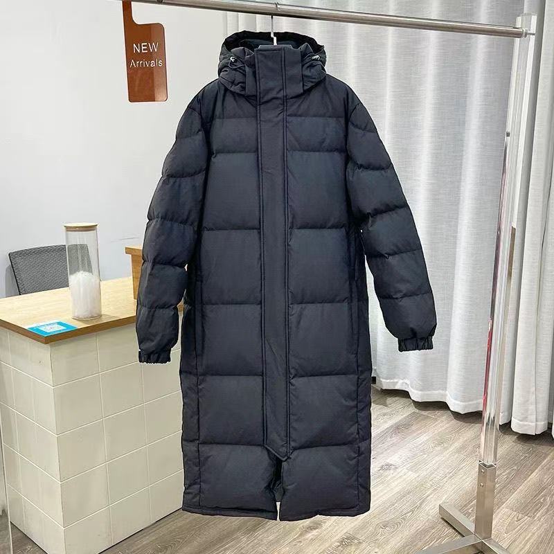 Mid-length Couple Men's And Women's Winter Down Hooded Jacket