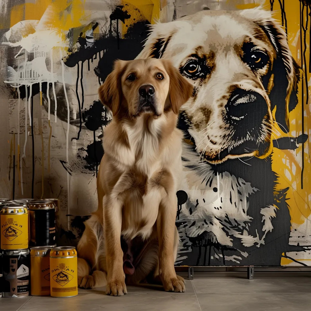 Graffiti-Schwarz-Weiß-Tuschtupfen™-Texturporträt