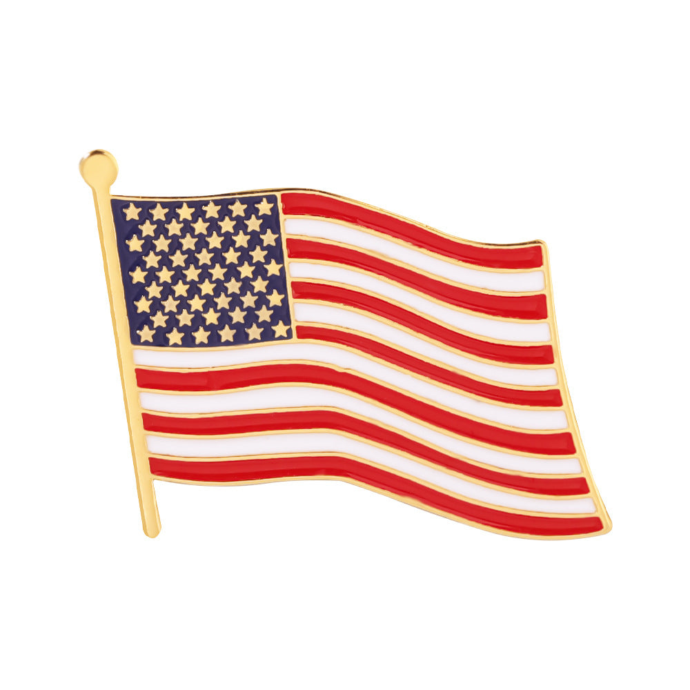 Independence Day-themed Metal Brooch Badge