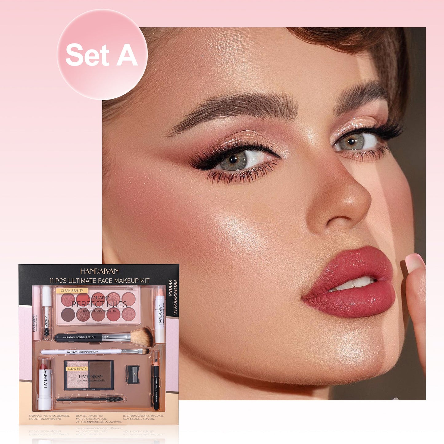 11-piece Set Of Makeup For Beginners Boxes Lipstick Kit