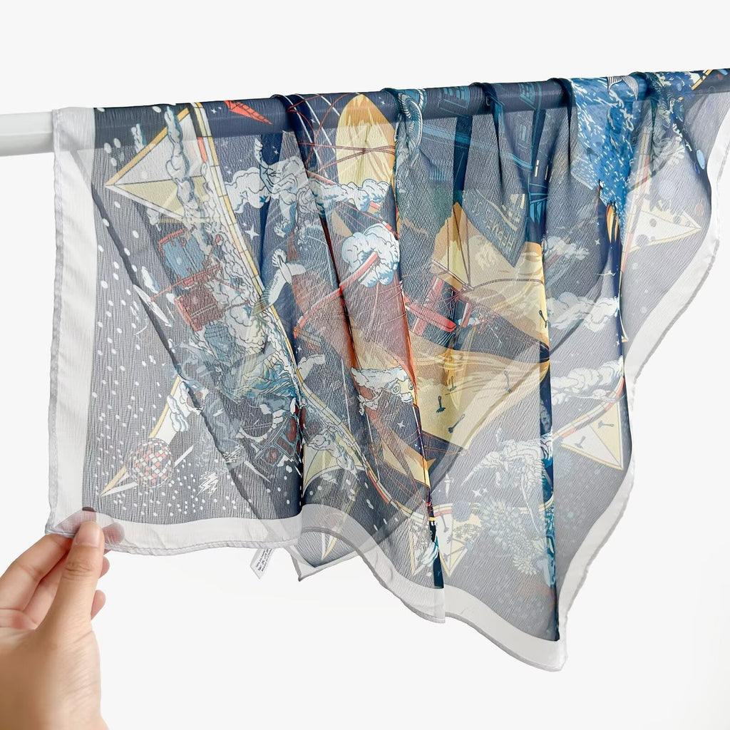 New Breathable Versatile Silk Chiffon Scarf For Women, Also Usable As A Shawl