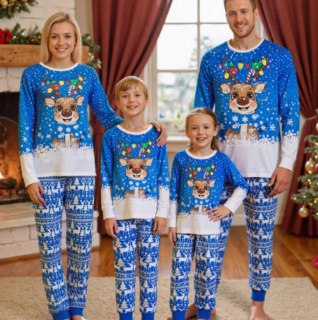 European And American-style Christmas Loungewear Plaid Red And White Raglan Long-sleeve Top And Pants