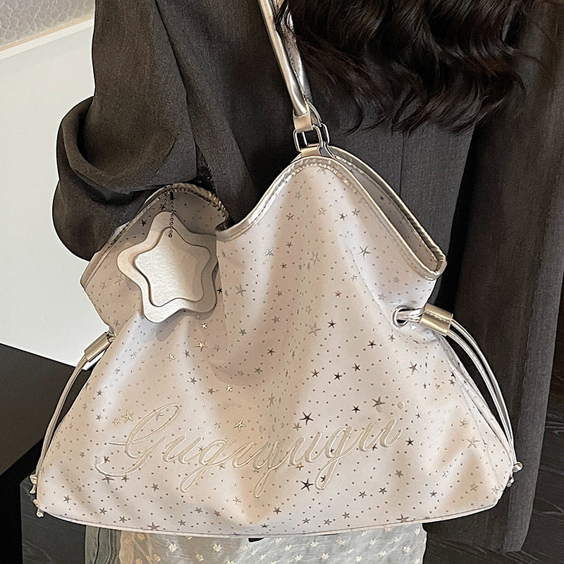 Star-print Tote Bag Womens Large-capacity Handbag