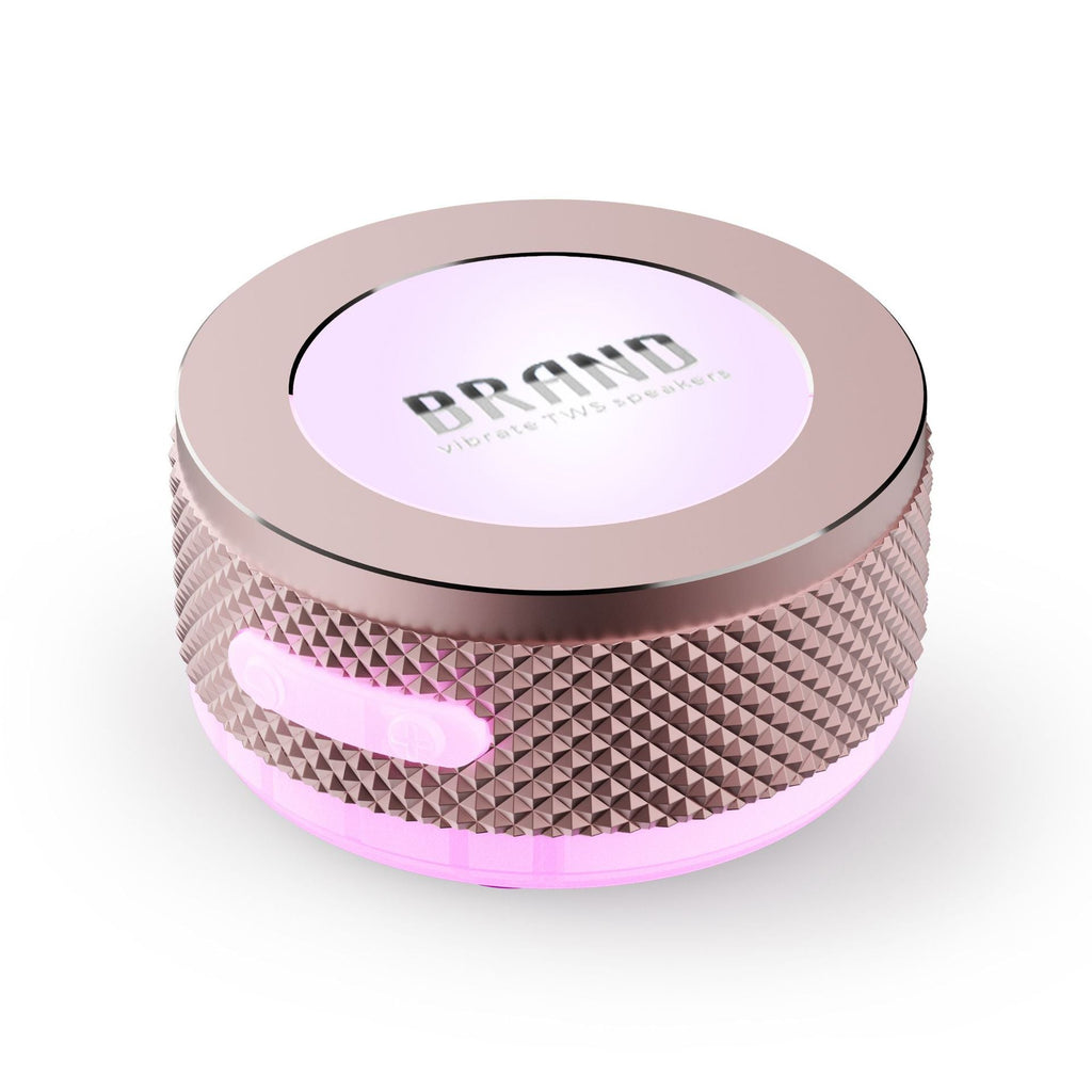 Small Wireless Bone Conduction Speakers Bluetooth Vibration Speaker With Color LED Light Portable Surface Adsorption Speaker