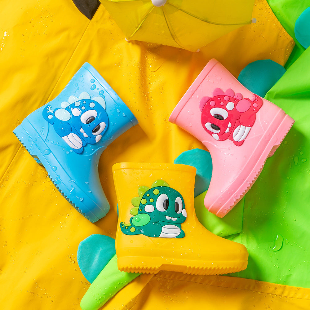 Children's Rain Boots Cartoon Waterproof Short Tube Rain Shoes