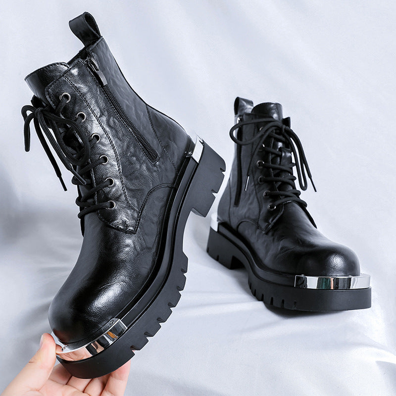 British-style Vintage Fashion Mens Side-zip Boots