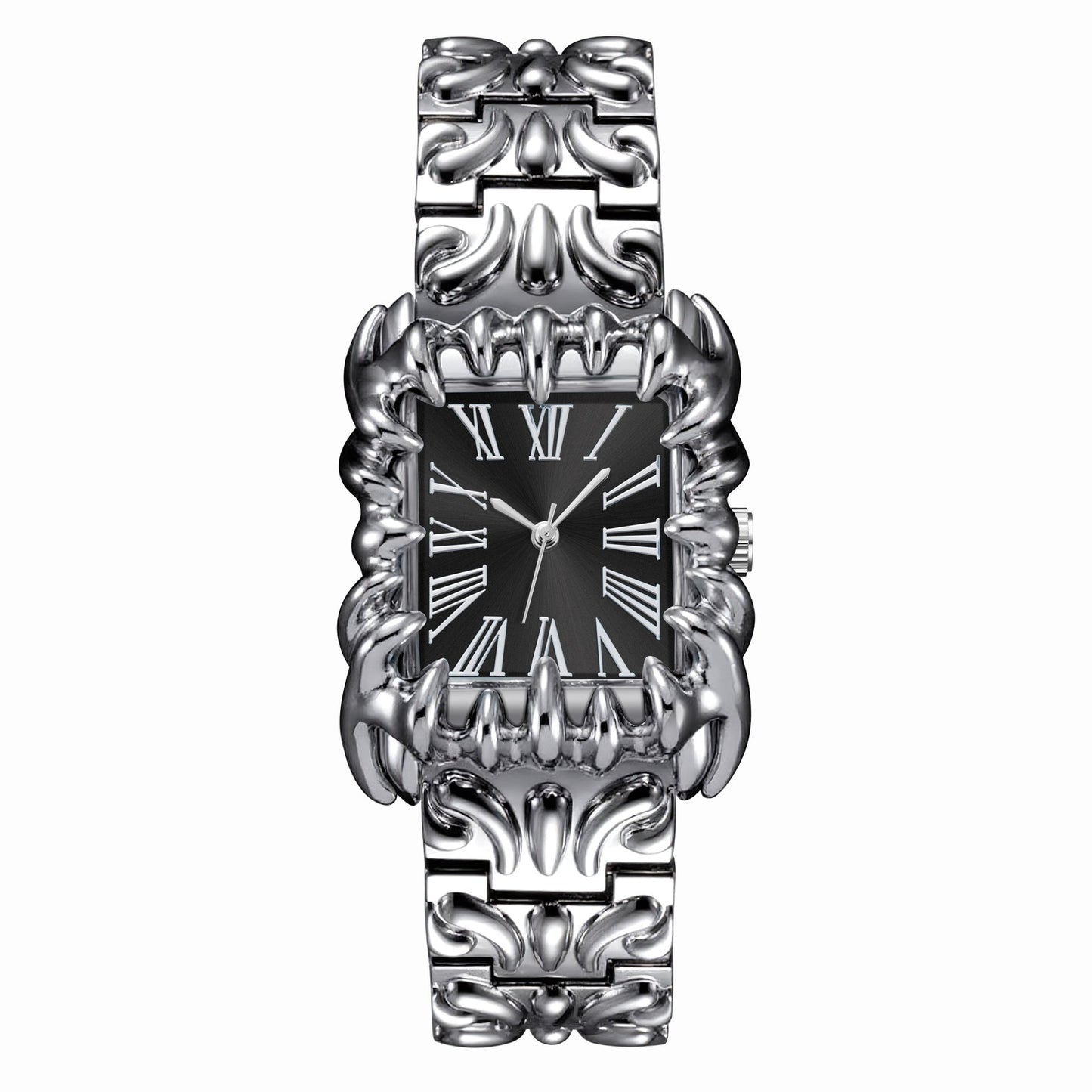 European And American Style Retro Personalized Embossed Irregular Shaped Pointed Claw Mens Watch