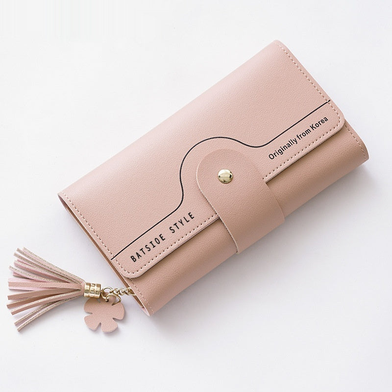 Geometric Letter Buckle Clutch Bag With Tassel And Petal Design For Young Women