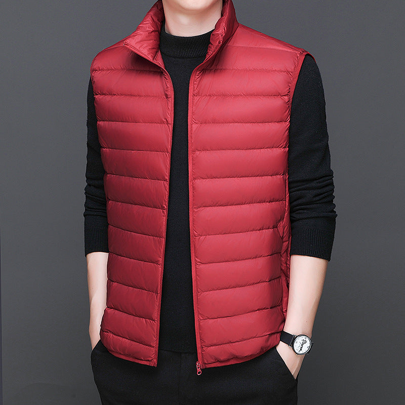 Winter Short Thermal Duck Down Lightweight Puffer Vest
