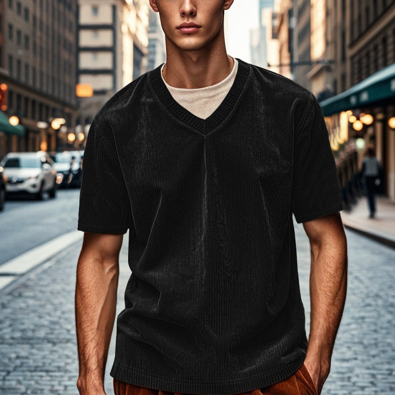 American-style Loose-fit Casual Mens T-shirt