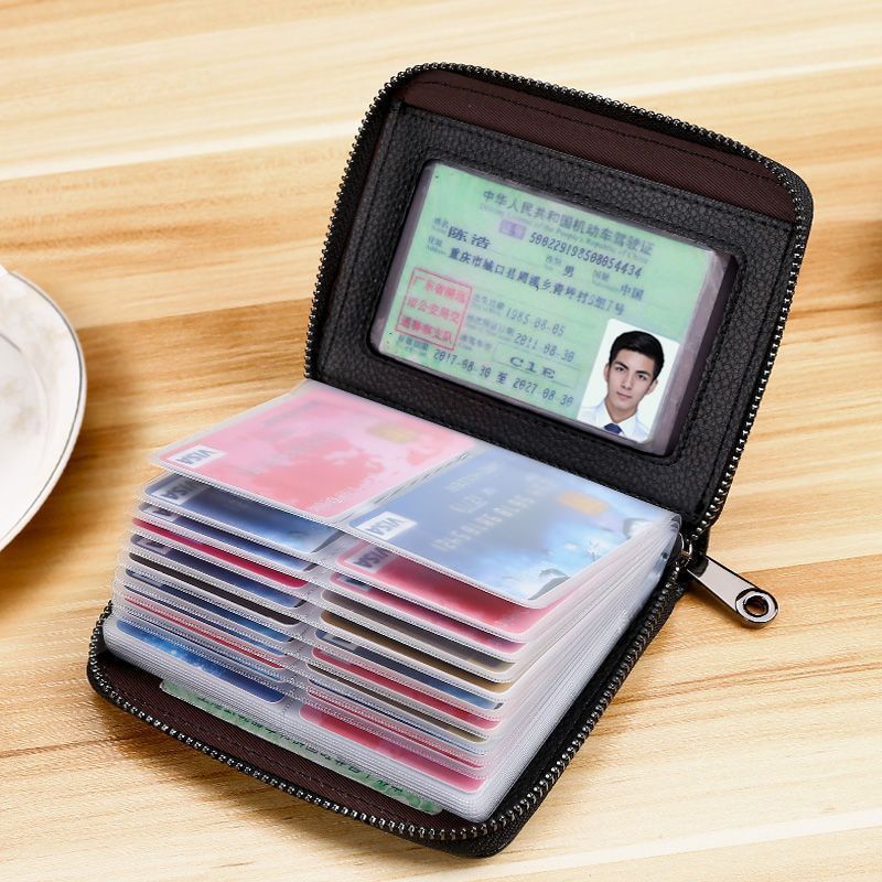 Large Cardholder Anti-magnetic Multiple Card Slots ID Holder
