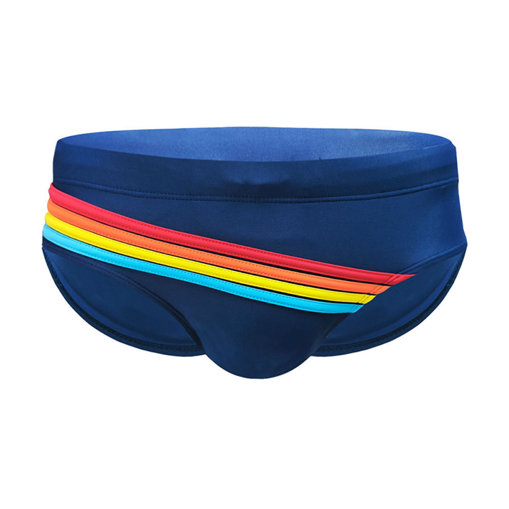 Triangular Three-dimensional Rainbow Swim Trunks Simple Stylish And Form-fitting