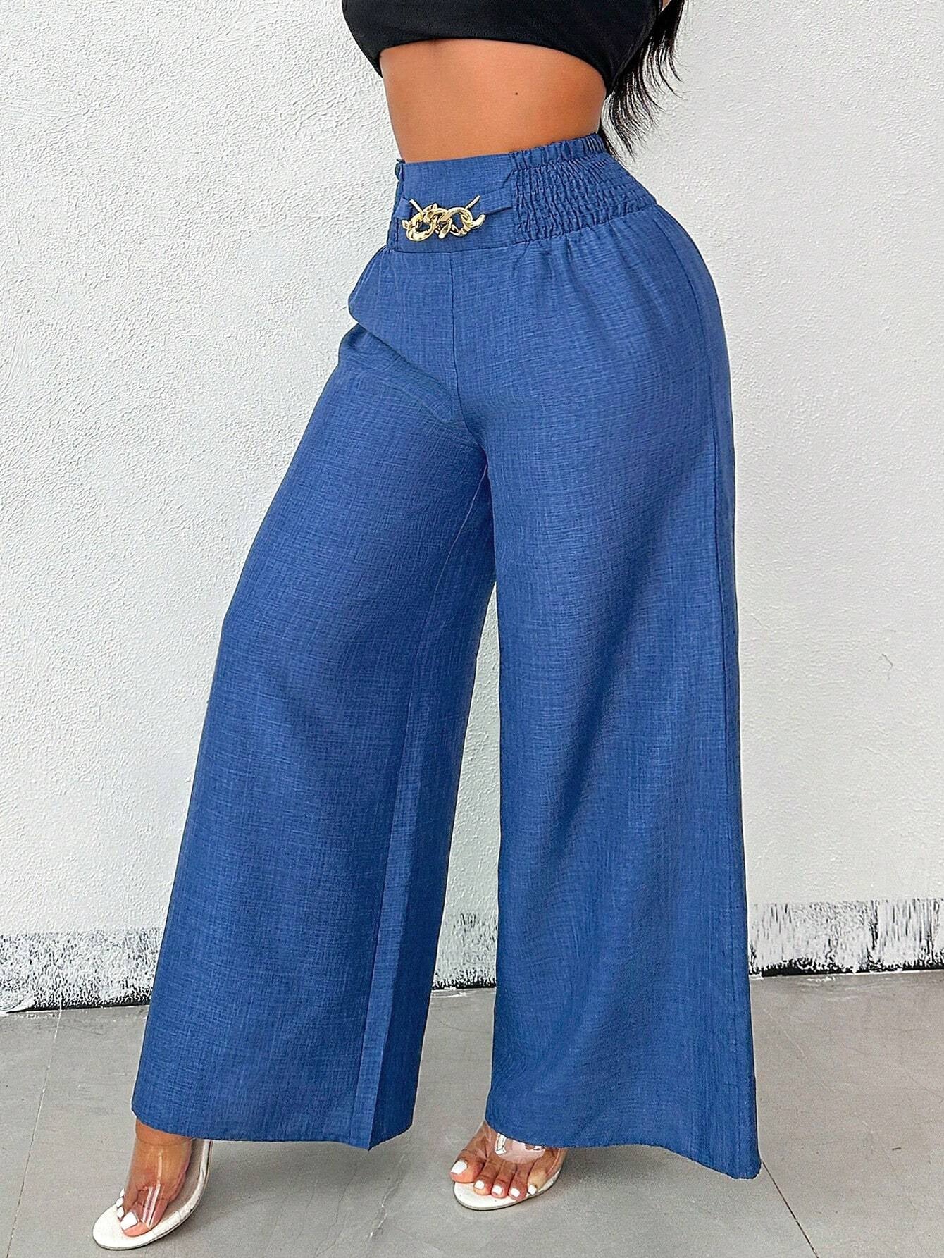 Women's High-Waist Drapey Wide-Leg Pants | Elastic Drawstring 5 Colors