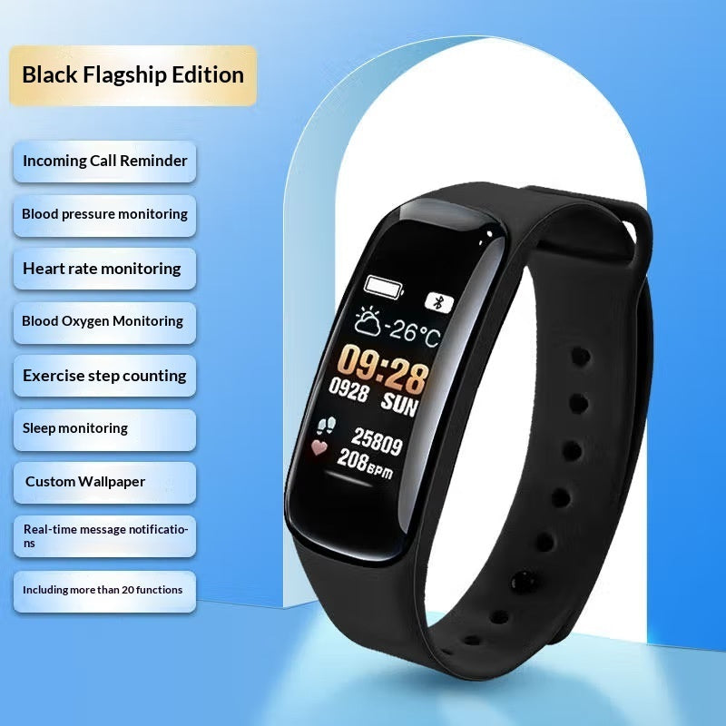 Smart Multifunctional Fitness Pedometer Alarm Clock Bluetooth Watch
