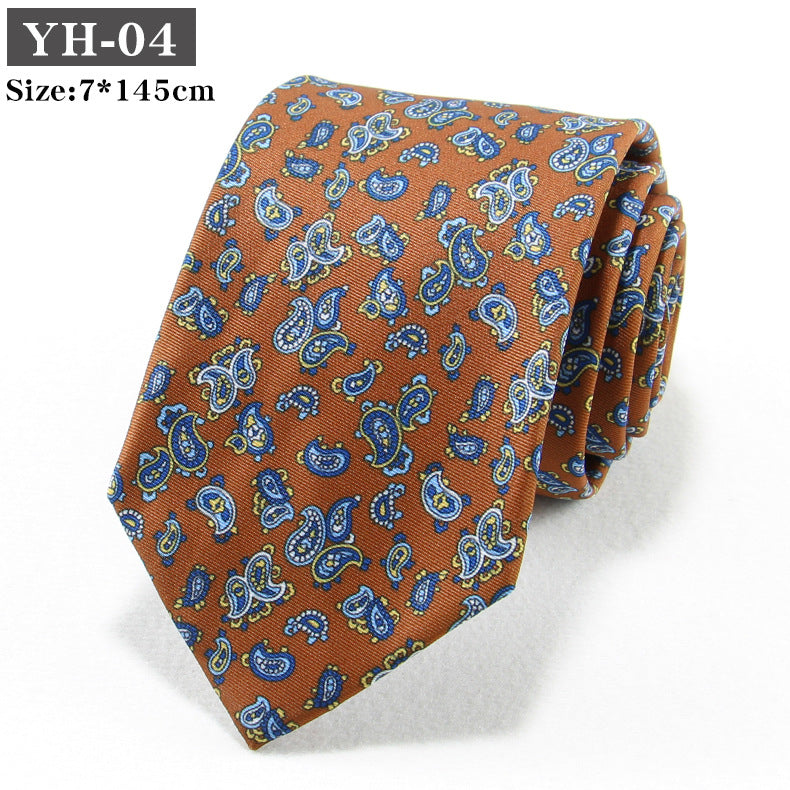 Korean-style Retro Hong Kong style Floral Casual Tie
