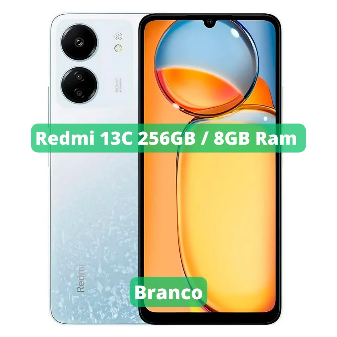 Xiaomi Redmi 13C Versão Global | Smartphone 4G , ROM Global , Câmera 50MP , Carregador  18W