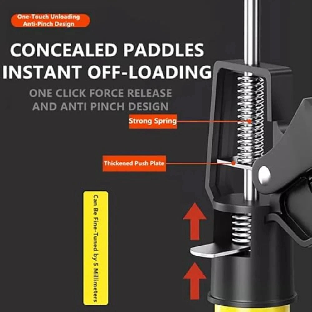 2PCS Adjustable Manual Jack Support Rod for Cabinet Installation Effort-Saving Extendable Steel Support Bar