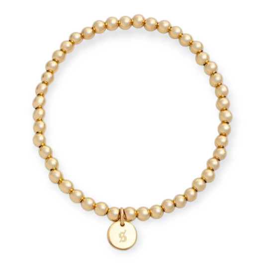 Old English Initial Juno Bracelet (4mm)