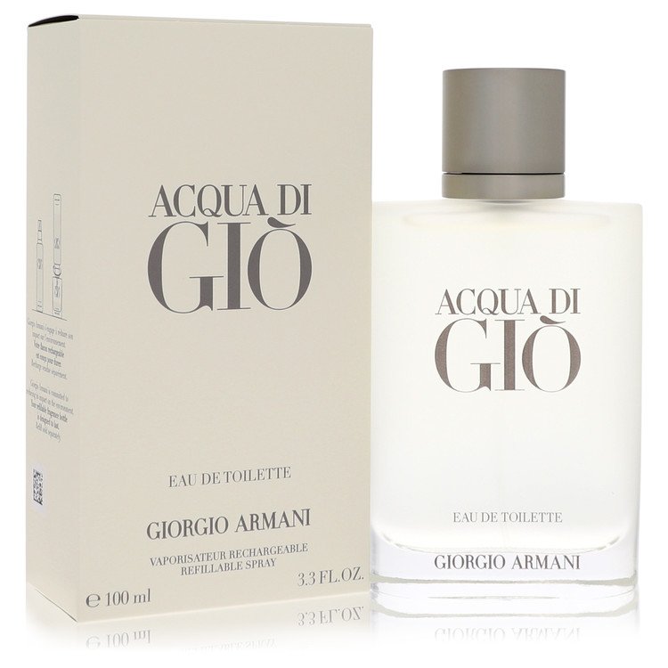 Acqua Di Gio de Giorgio Armani Eau de Toilette Vaporisateur Rechargeable 100 ml pour Homme