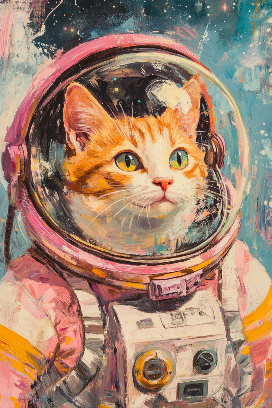 Galactic Catventure in Pink Spacesuit