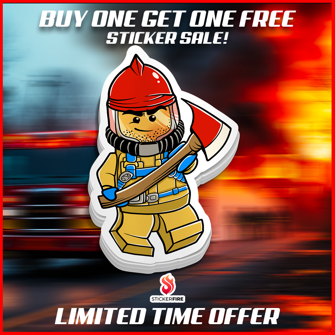 Mini-Feuerwehrmann-Aufkleber