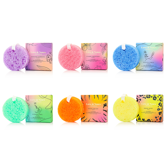 Éponge exfoliante Love & Notes – Assortiment