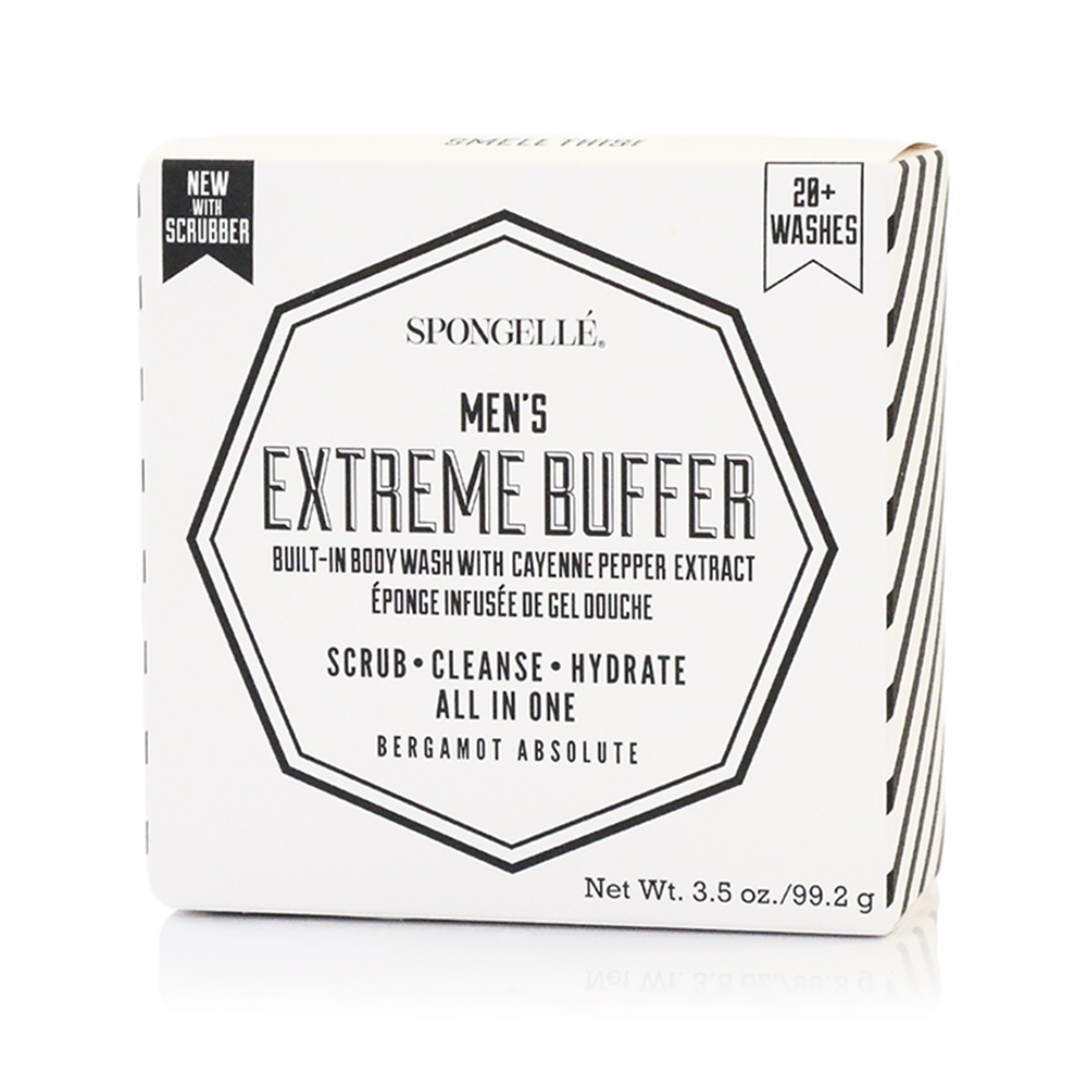 Éponge exfoliante extrême pour homme (20+) | Noire