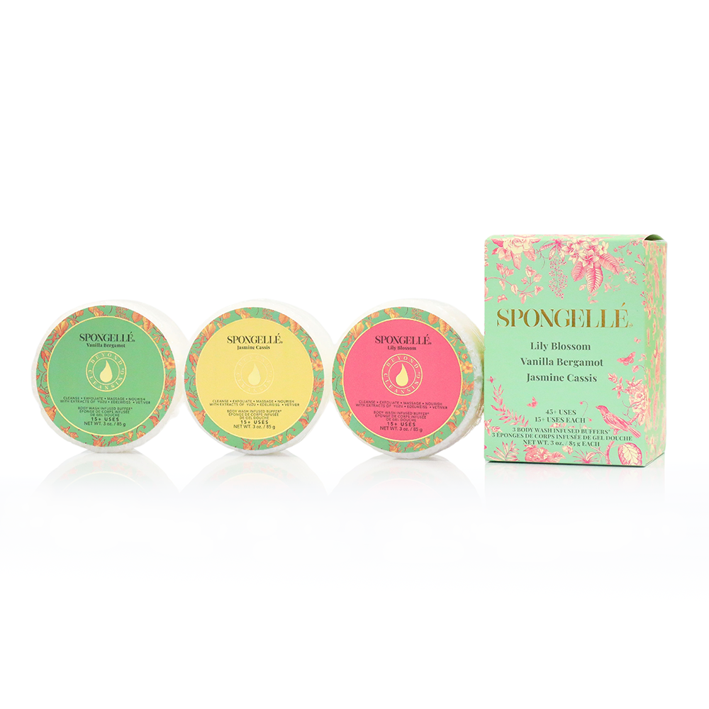 Ensemble de trois éponges exfoliantes 9