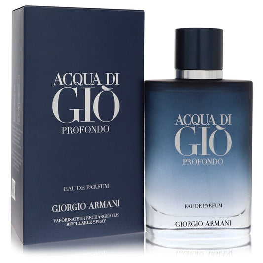Acqua Di Gio Profondo par Giorgio Armani Eau De Parfum Vaporisateur Rechargeable 100 ml pour Hommes