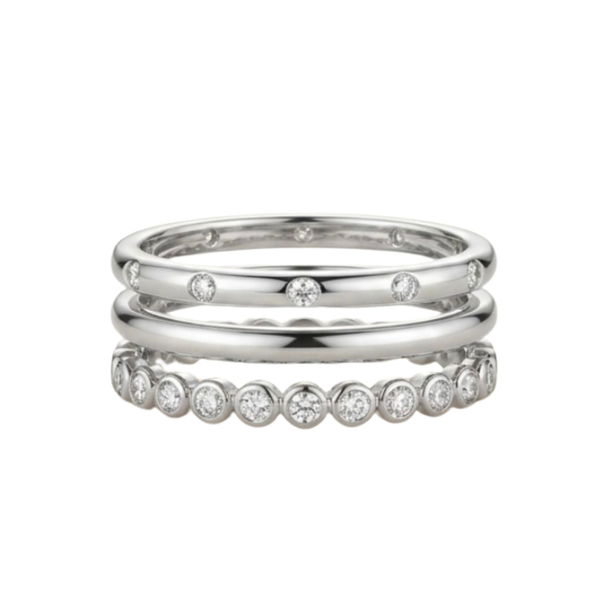 Bagues Apex empilables en argent – Le trio parfait !