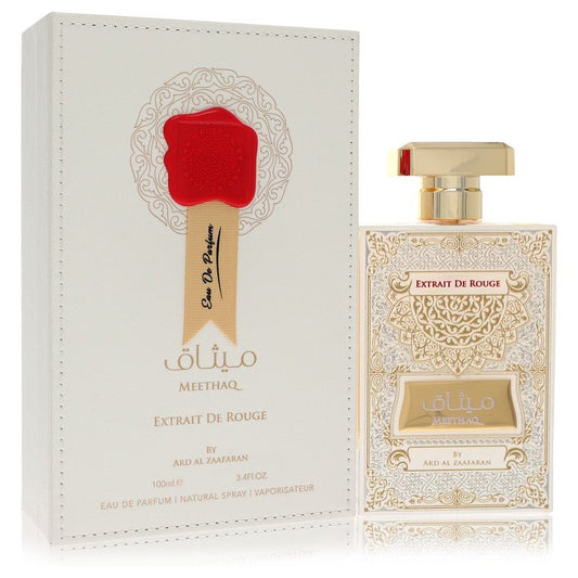 Ard Al Zaafaran Meethaq Extrait De Rouge par Al Zaafaran Eau De Parfum Vaporisateur (Unisexe) 100 ml pour Homme